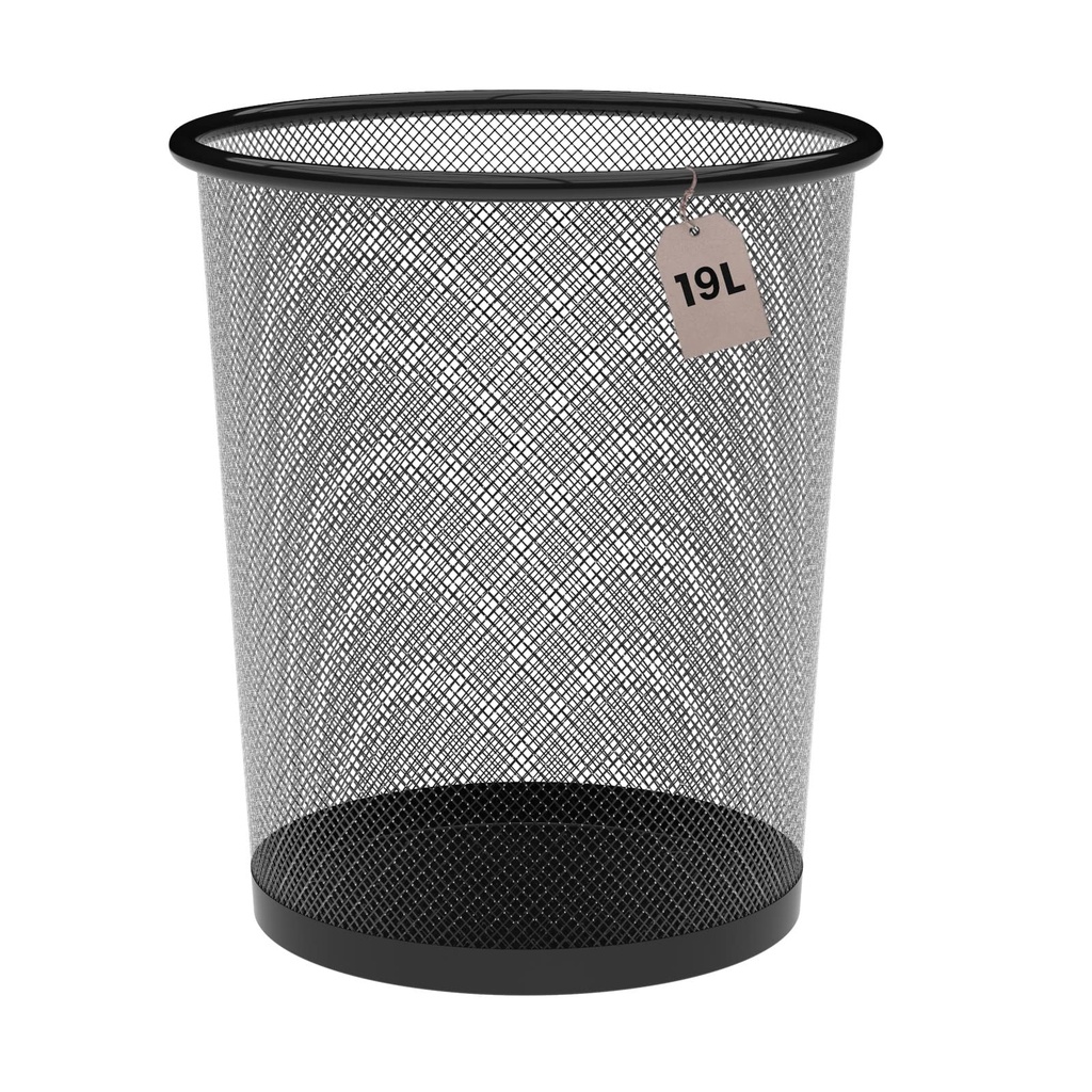 [8437023106525] 19L Black Wastebasket