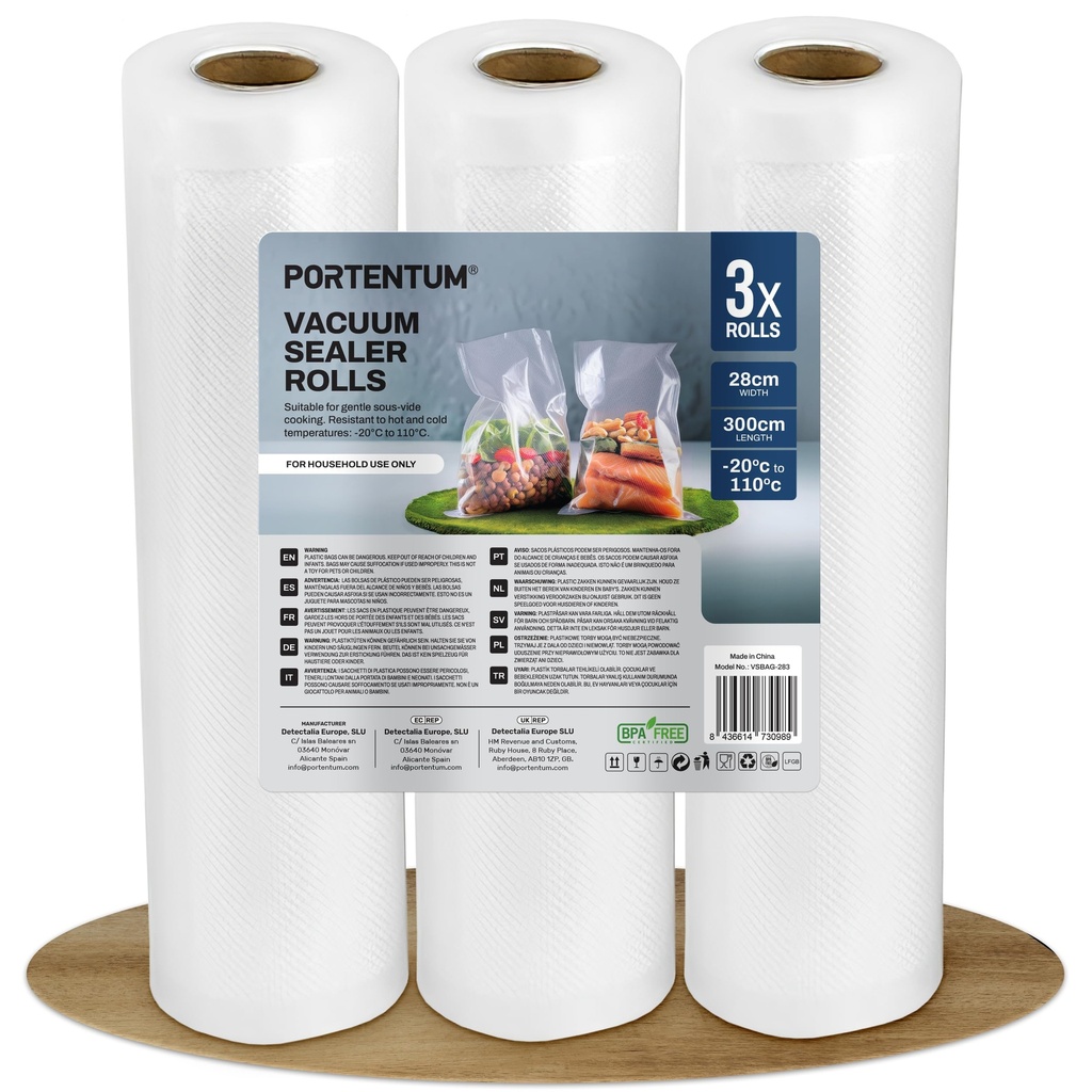 [8436614730989] Bolsa envasar vacío 28cm  - pack 3