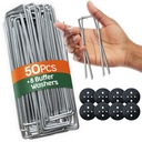 U-Shape Garden stakes 50 Unidades y 8 arandelas