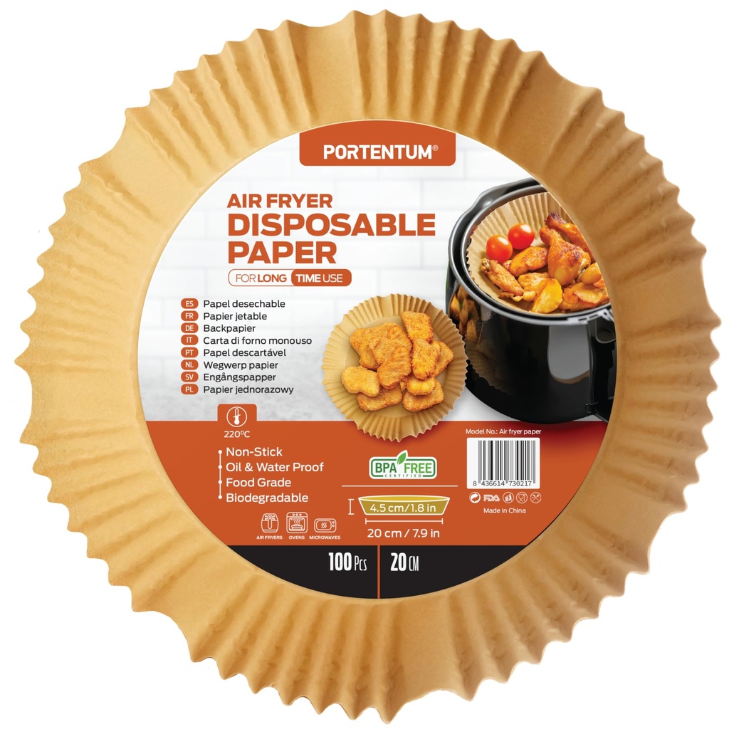 Papel 20CM REDONDO 100 unidades