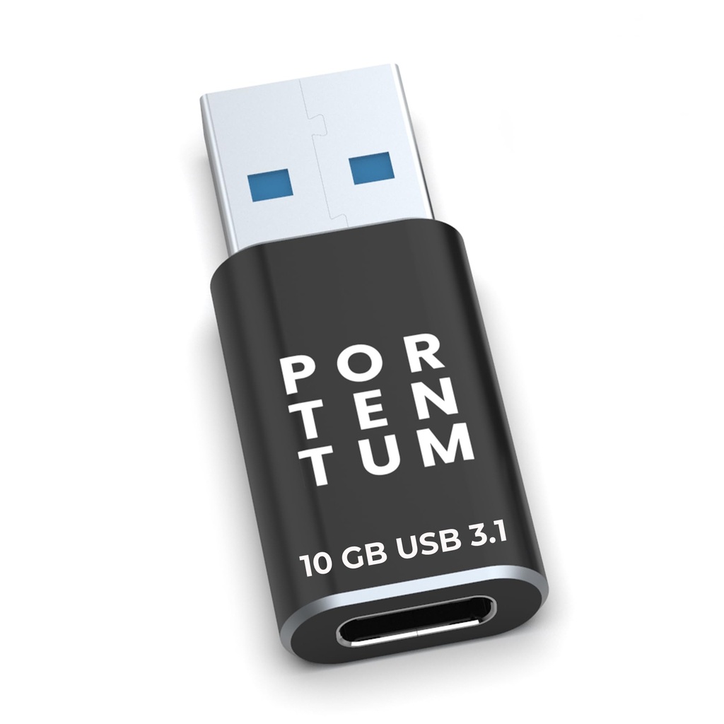 PORTENTUM Adaptador USB C a USB 3.0 (3.1) OTG Velo