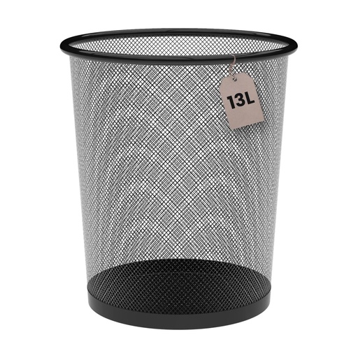 [8437023106587] Papelera 13 litros negra