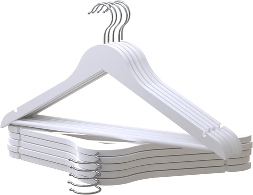 [8436614730170] Set 10x Perchas Madera Blanca