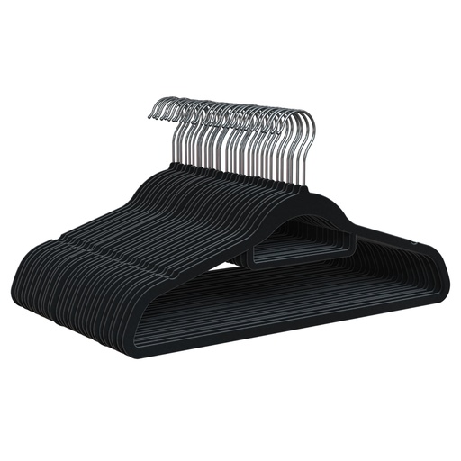 [8436614730071] Set 30x Percha Terciopelo Negra