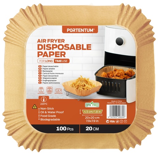 [8437023106648] Papel 20CM CUADRADO 100 unidades