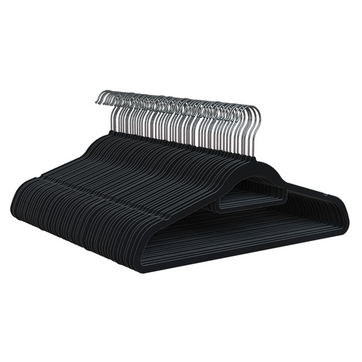 [8436614730064] Set 50x Percha Terciopelo Negra